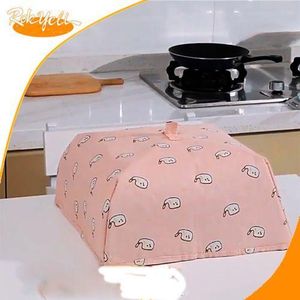 Housse de protection thermique pliable pour nourriture, en tissu réutilisable, type parapluie, Pliable Grand - Rose