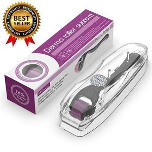TiLECC Derma Roller DermaRoller pour la croissance de la barbe et des cheveux - Taille 0,5 mm, outil de 540 micro-aiguilles en titane pour hommes et femmes