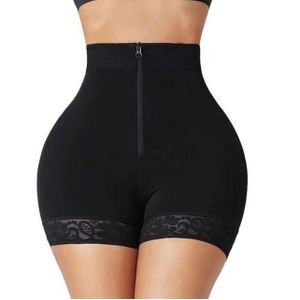 Culotte Gainante Short Zippée Noir - Ventre Plat & Fesses Bo