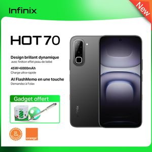 Infinix HOT 70 - 6.78" - 6000 mAH - 2 SIM 50 Mpx  6/256 Go NOIR - 12 Mois Garantie 