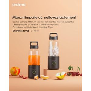 Oraimo SmartBlender Go OH-PB1N – Blender Portable 500 ml Rechargeable pour Jus et Smoothies