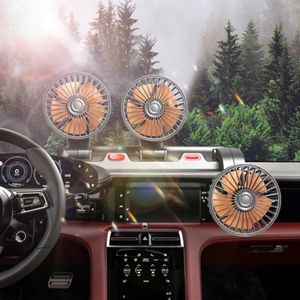 Ventilateur 3 Têtes 360° Pour Voiture et Bureau – Triple Ventilation 2 Vitesses Silencieux et Puissant