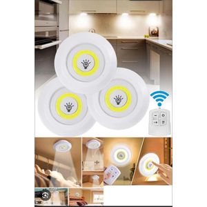 ENSEMBLE DE 03 LAMPES EN SPOT LED SANS FIL AVEC TÉLÉCOMMANDE POUR UN ÉCLAIRAGE D'APPOINT 