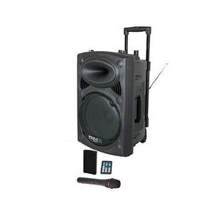 BAFFE Enceinte   Amplifié  D-12 - Noir + 1 MICRO