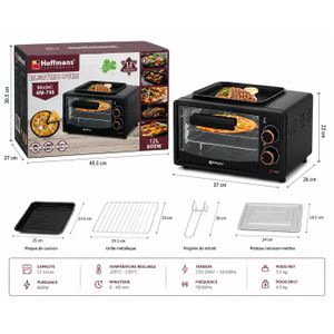 Hoffmans Electric Oven HM-748 – Four Électrique 12 Litres 800W Noir