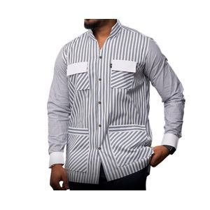 TAFA Chemise Manches Longues à Rayures