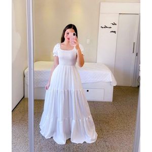 Robe longue élégante, chic et décontractée en mousseline de soie 100%à une épaule de haute qualité, de style européen et américain, pour femmes, douce pour le printemps et l'été, robe  de couleur unie, longue pendule, manches bulles, style sexy