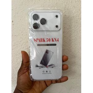 Coque transparente Tecno Spark 50 avec 2 antichocs - Transparent 