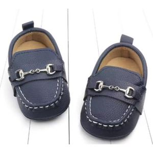 Chaussures Bébé Nouveau-né Antidérapantes à Semelle Souple, Sport Premiers Pas pour Tout-petits de 03 mois à 12 mois couleur bleu marine