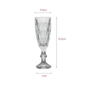Verre à Pied en Cristal Relief - 6 verres transparent – Élégant & Résistant