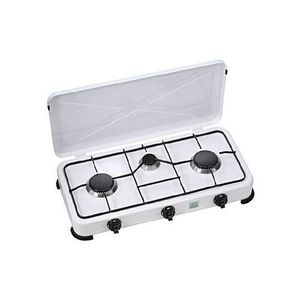Cuisinière - Gaz - 3 Feux - Inox - 3 Feux - Blanc