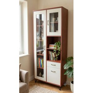 Meuble de rangement haut multifonctionnel et moderne pour cuisine salle à manger et salon/ (L x p x h) : 80 × 40 × 185