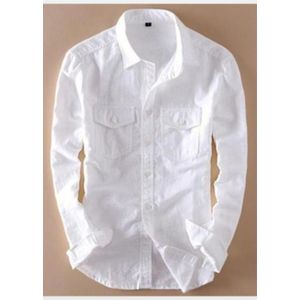 TAFA Chemise Hommes Manches Longues Lin