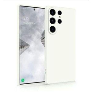 Coque Silicone Compatible pour Samsung Galaxy S26 Ultra Avec 2Antichocs- Blanc