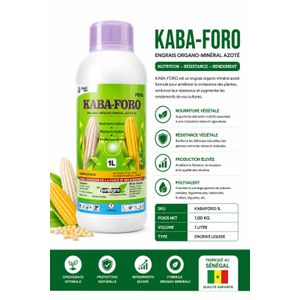 KABA-FORO 1L – Engrais Organo-Minéral Azoté  Nutrition, Résistance, Rendement