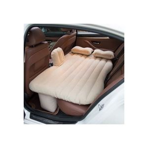 Matelas Gonflable Voiture Lit Air Pliant Pour Voiture Sièges D'auto Beige Voyage Camping KIT Avec Pompe à Air + Oreillers