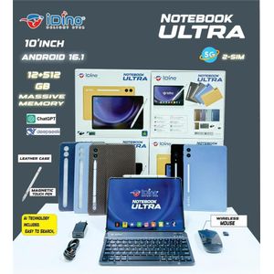 Idino Notebook ULTRA - Tablette Android 2-en-1 avec clavier Bluetooth - Tablette Professionnelle 