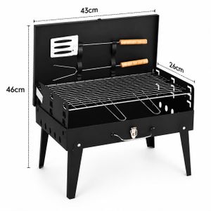 Barbecue Pliable Portable Avec Grille – Compact et Résistant
