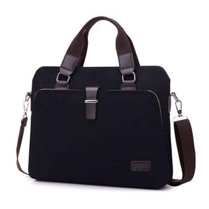  Sac pour ordinateur, pour hommes, nouveau style, simple, pour affaires, sac à bandoulière NOIR