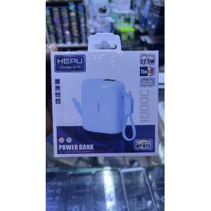 Hepu Power Bank HP-A25 - 10000mAh - Charge Ultra Rapide 22.5W - Câble IPhone Et Type-C