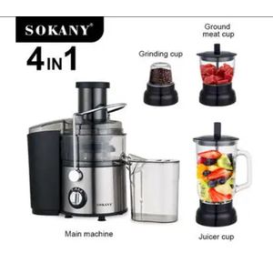 Extracteur de jus multifonction 4 en 1 de 1200 W idéal Pour vos jus naturels,vos smoothies, pour hacher vos viandes et excellent moulin à café 
