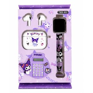 Kit Accessoires My Melody – Écouteurs Sans Fil, Montre, Calculatrice et Bracelet