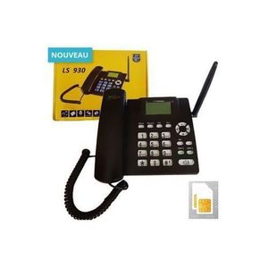 Wireless Téléphone Fixe SQ MOBILE - GSM- 2 SIM + BATTERIE - LS - Blanc -  Prix pas cher