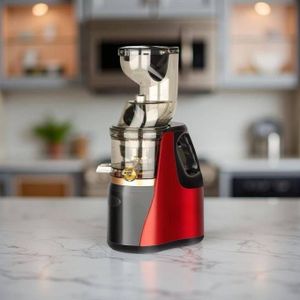 Extracteur de jus, extracteur de jus à mastication avec fonction anti-goutte et antidérapante, extracteur de jus pour fruits et légumes entiers avec goulotte - L’Essence Pure du Fruit en un Instant HG