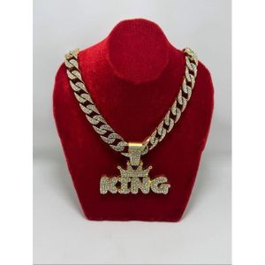 Chic Chaîne En Strass Luxueuse Bling Médaillé KING...