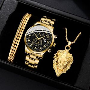 Ensemble Montre & Bijoux Homme 3-en-1