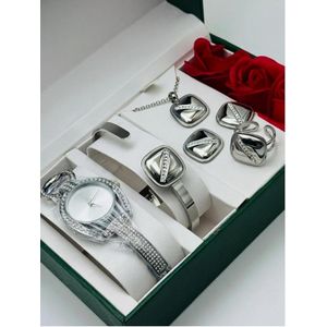 Sublime Coffret Bijoux Femme – Parure Complète Argentée 