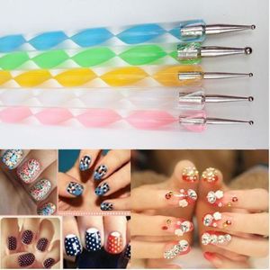 Lot De  5 Pcs Dotting Pen Stylo Ongle Outil Nail Art Décoration Manucure Gel Uv