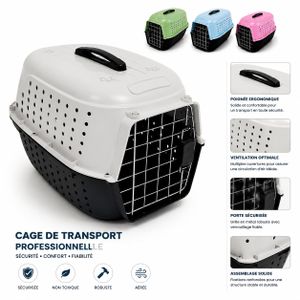 Cage pour Animaux avec Grille en Maille Métallique, Plusieurs Couleurs (Bleu, Gris, Vert, Rose)