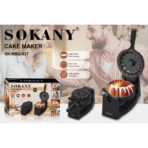 Sokany Cake Maker Professionnel SK-BBQ-837 - 1800W - Antiadhésif - Gâteaux Rapides