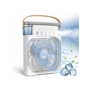 Genetic Humidificateur D'air Portable Pour La Maison, Ventilateur à 3 Vitesses - Blanc