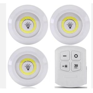 Lot de 3 lumières avec télécommande, Lumière sans fil Installation sans fil