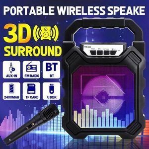 Haut-Parleur Bluetooth Microphone Karaoké-noir