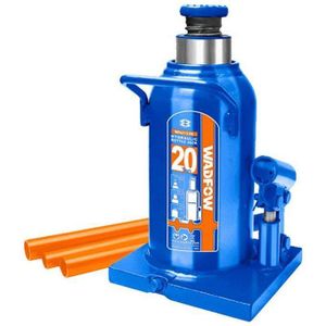 WADFOW WHJ1520 - Cric bouteille hydraulique soudé 20 tonnes avec soupape de sécurité pour voitures JN
