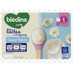 blédina Mini Lactés Nature Repas bébé Sans Sucres Ajoutés 6X55G