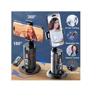 Support de téléphone à cardan Stabilisateur avec suivi automatique à 360° (modèle Q02) pour Smartphone Vidéo Vlog