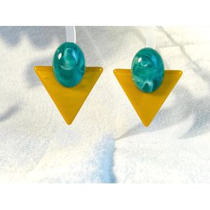 Boucles D'oreilles Acrylique Ovale Triangulaires Pendante