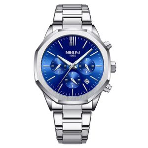 Chic Montre Curren Pour Homme Fond Bleu 