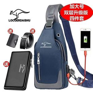 Sacoche Homme- Poitrine Pour Homme , Sac à Bandoulière, Un Sac à Bandoulière De Marque Coréenne Tendance, Un Sac En Tissu Oxford Imperméable Et Résistant à L’usure