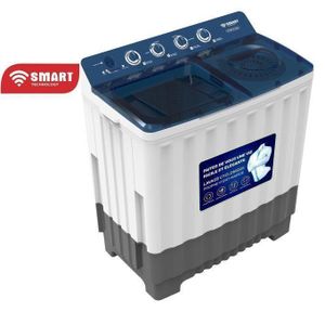 SMART TECHNOLOGY Machine A Laver Semi-Auto – Double Bac Avec Essorage (STMLS-20H) – 20Kg – 1000W – Blanc – Garantie 24 Mois