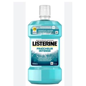 Bain de bouche quotidien LISTERINE 500ml fraîcheur intense 24h de protection contre la formation de la plaque dentaire 