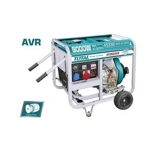 TOTAL Groupe électrogène Gasoil 5.0KVA Monophasés Avec Roue TOTAL