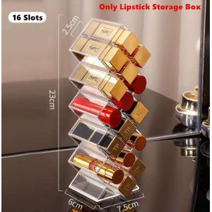 Organisateur de Rouge à Lèvres 12/16/28 Emplacements, Brillant à Lèvres Clair Forme de Poisson, Tour Étui Présentoir Boîte de Rangement Maquillage Cosmétique