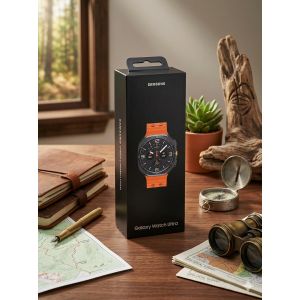 Samsung Galaxy Watch Ultra 47 mm Titane Boîtier gris Bande orange LTE