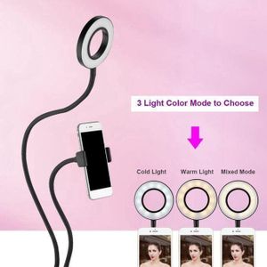 Super Selfie Ring Light, Lampe De Caméra LED Rotation à 360 Degrés Avec 3 Modes D'éclairage