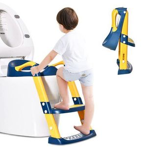 Chaise Pot d’Apprentissage avec Marche Pied – Siège Reducteur DE  WC Enfant Pliable – Antidérapant & Confortable